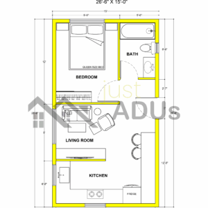Floor plan 1 400 sf Just ADUs