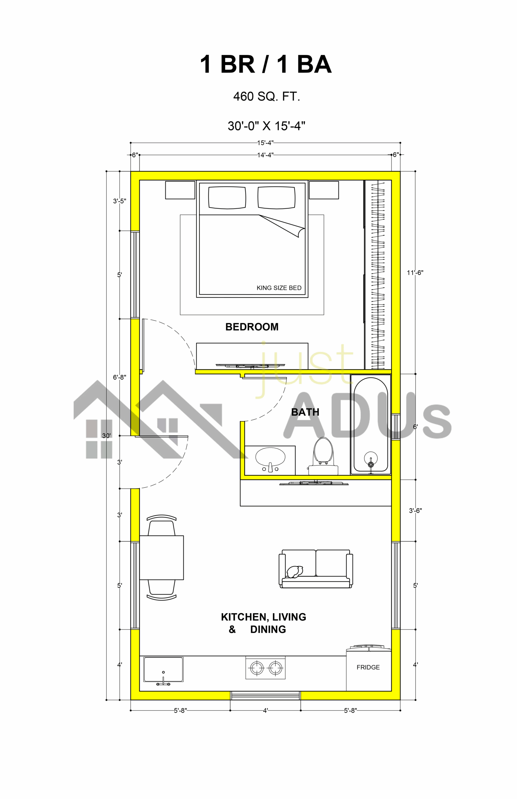 Floor plan 2 460 sf Just ADUs